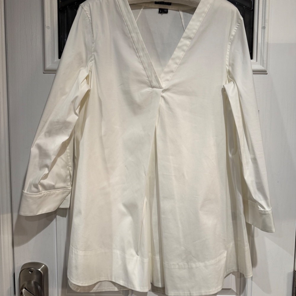 Theory Quida Luxe Swing Tunic Blouse, Large